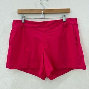 Spanx Women's Size XL Sunshine Above Knee Mini Shorts Hibiscus Bright Pink